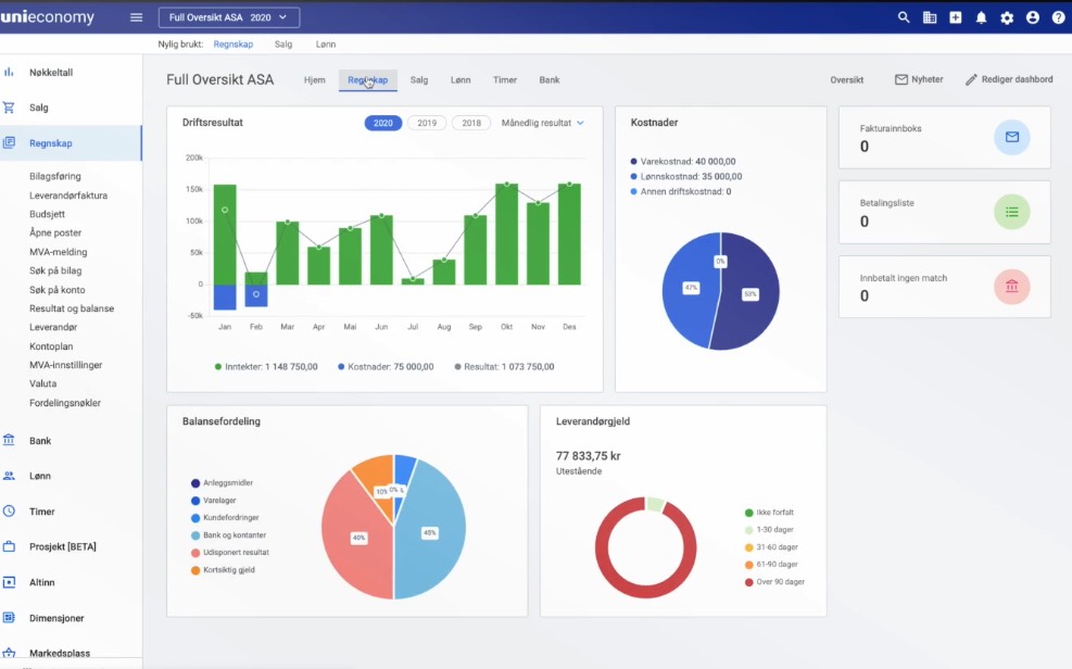 uni economi regnskap